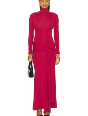 Bardot Alix Maxi Tie Front Draped Tie Maxi Dress NWT